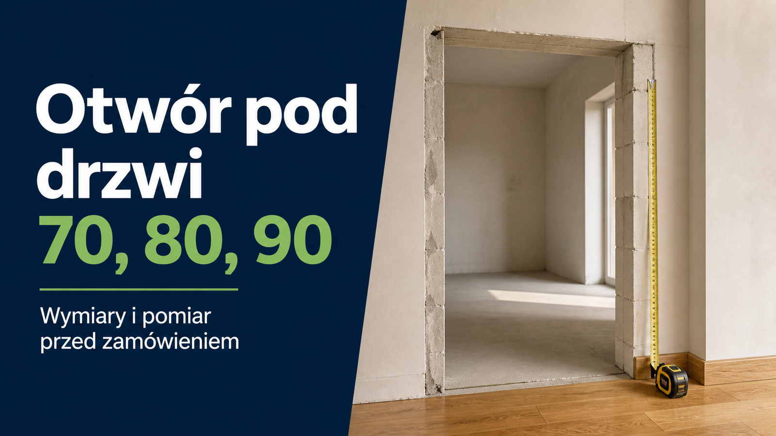 Otwór pod drzwi 70, 80 i 90 - wymiary oraz pomiar przed zamówieniem