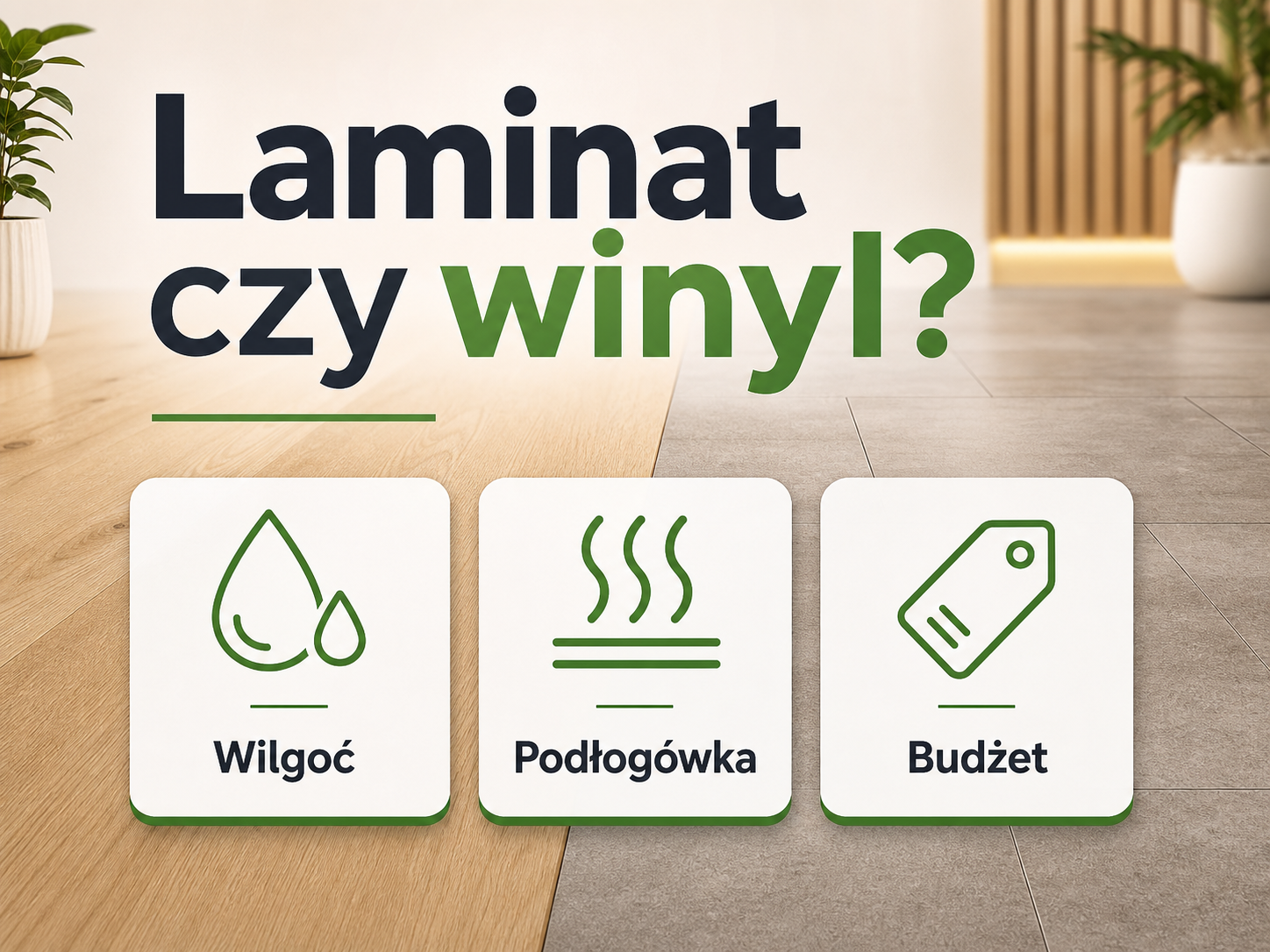 Miniatura artykułu: laminat czy winyl - wilgoć, podłogówka i budżet