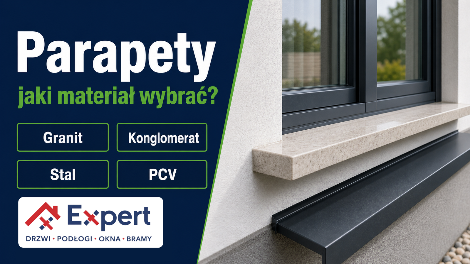 Parapety - porównanie granitu, konglomeratu, stali i PCV
