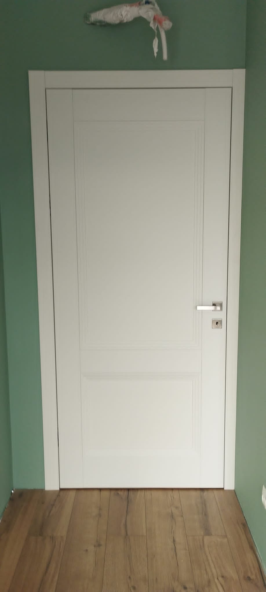 Drzwi - Drzwi białe zielen sciany