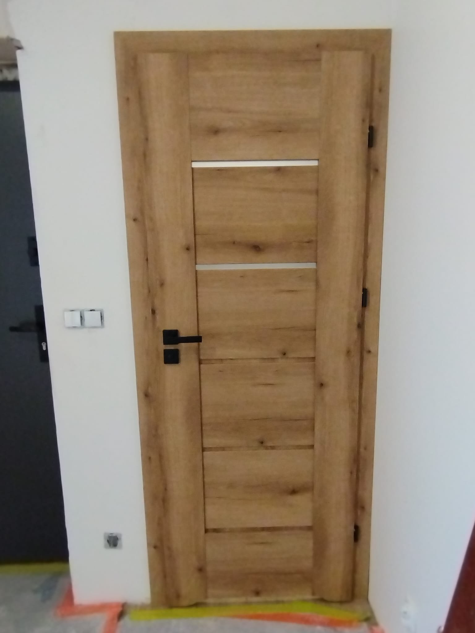 Drzwi - Drzwi dąb poziome wstawki