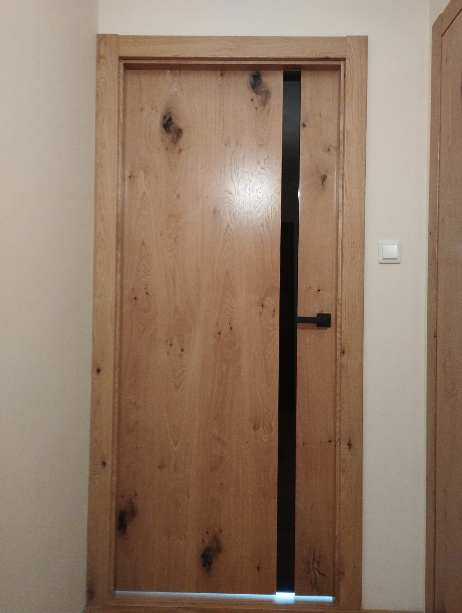 Drzwi - Drzwi dąbowe czarna szczelina