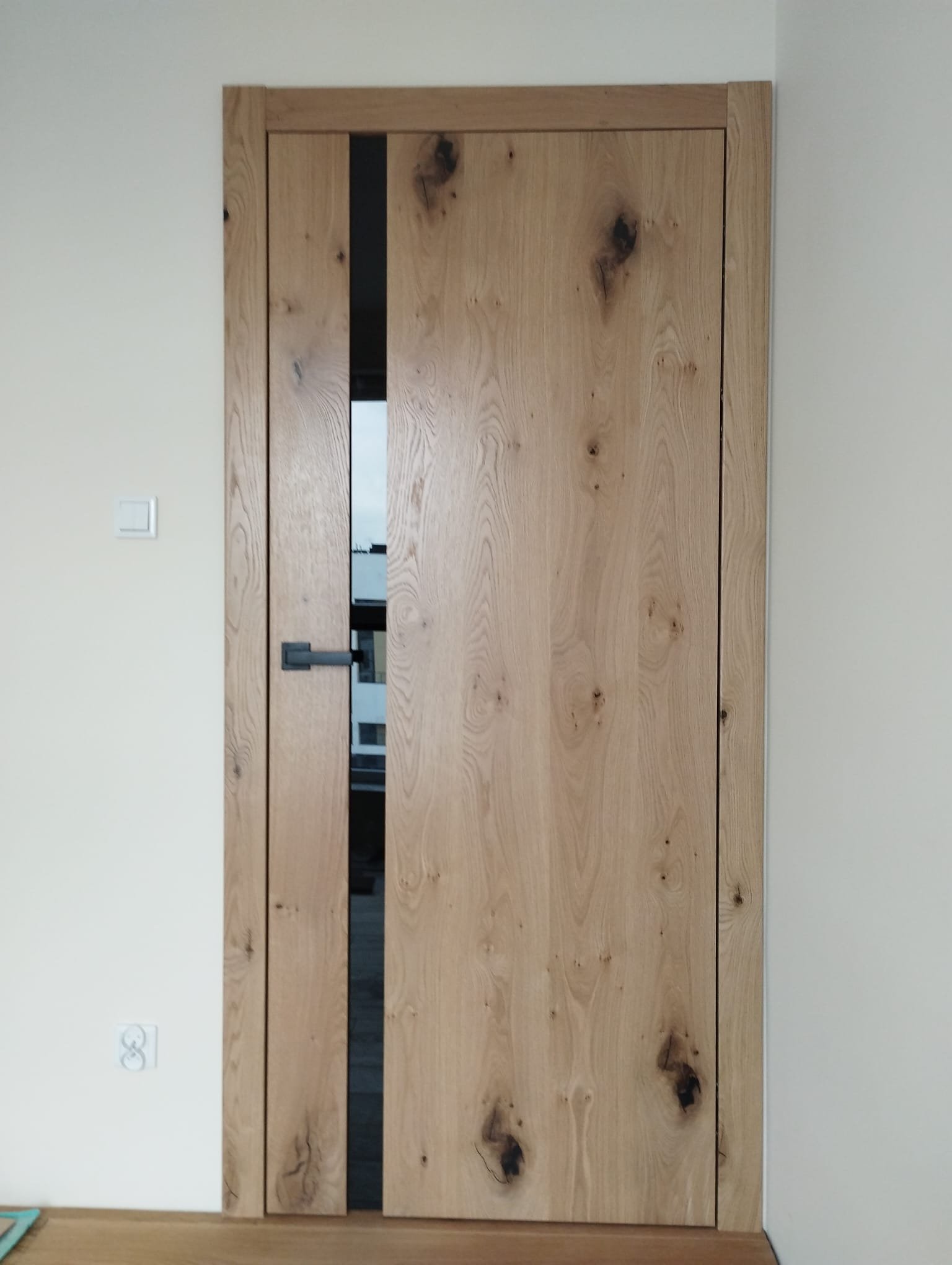 Drzwi - Drzwi dąbowe pionowa szczelina