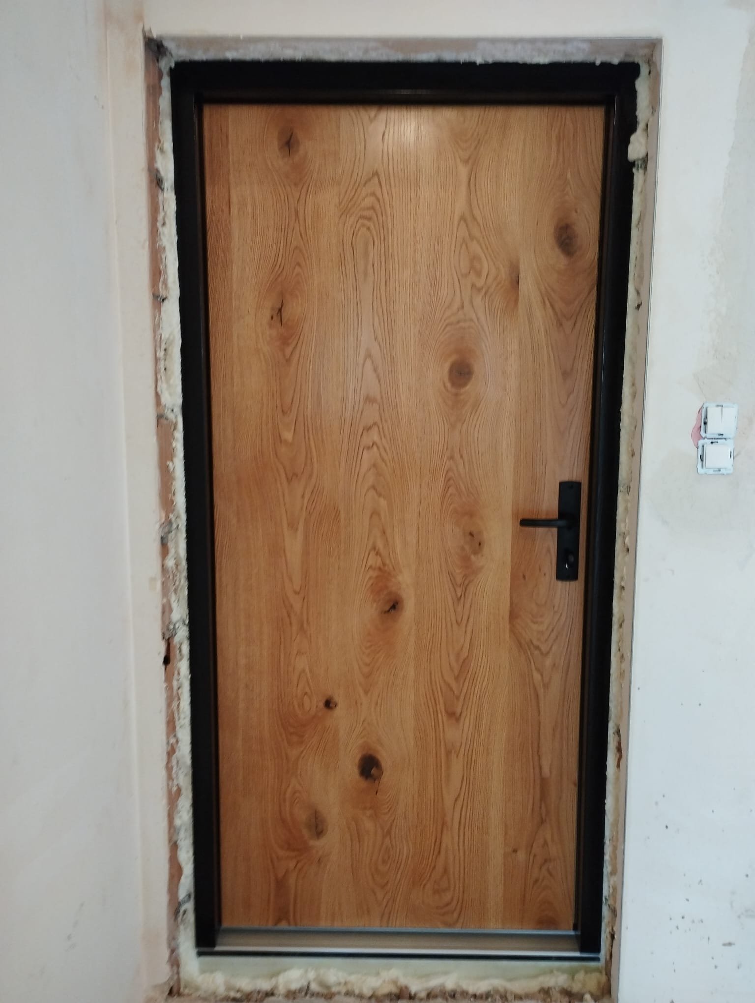 Drzwi - Drzwi zewnętrzne czarna ramka