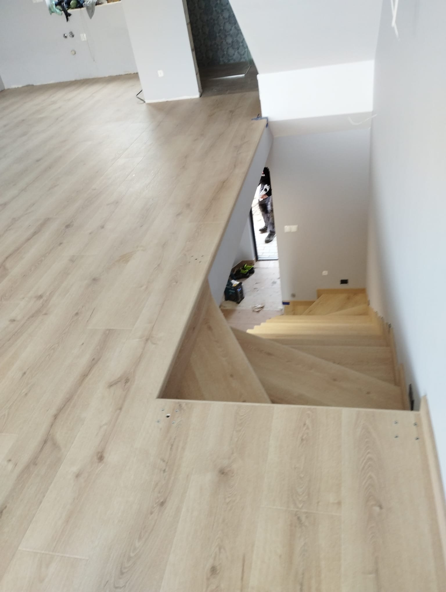 Podłogi - Antresola drewniana wejście