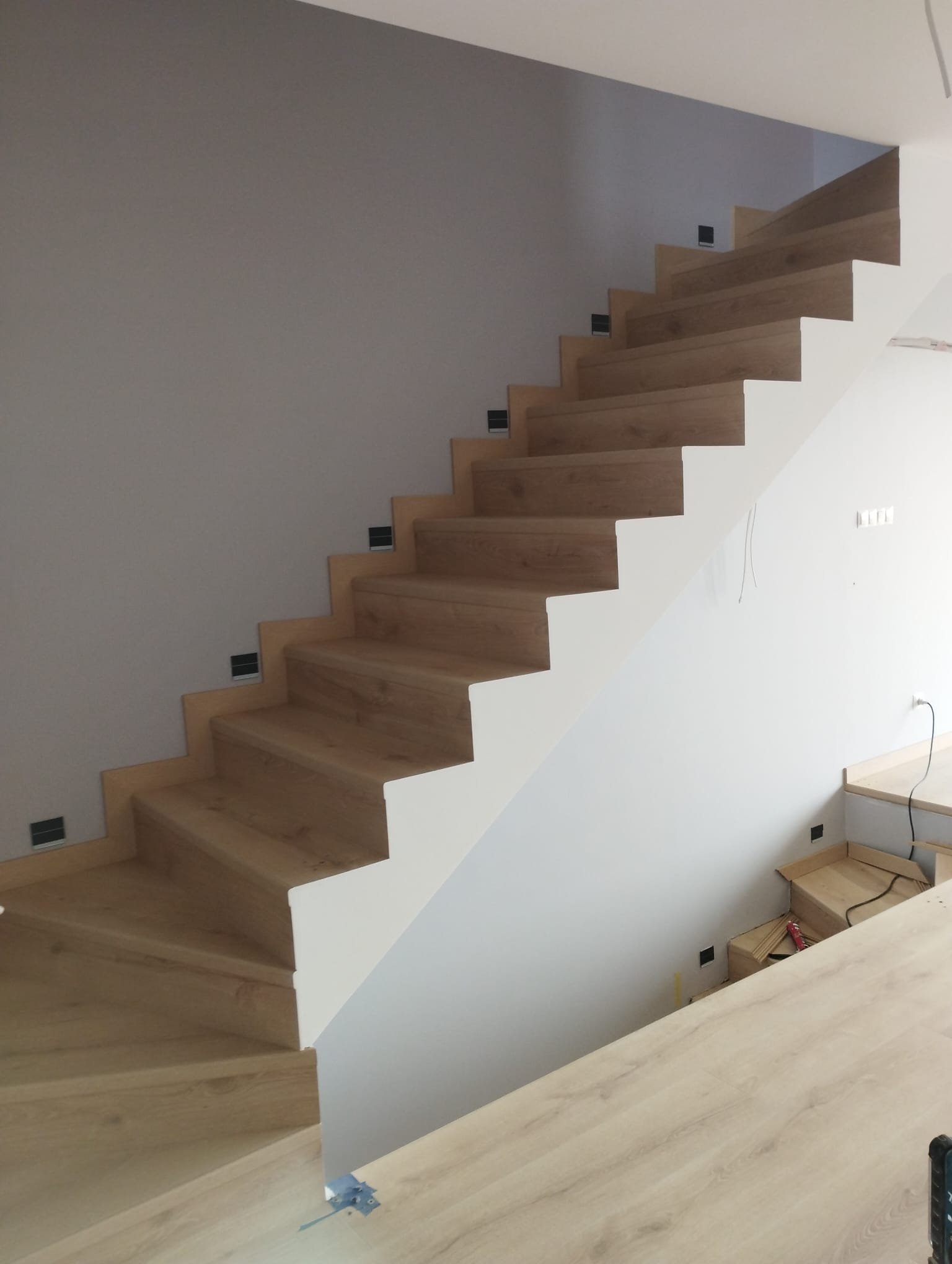 Schody - Schody dębowe jednobiegowe