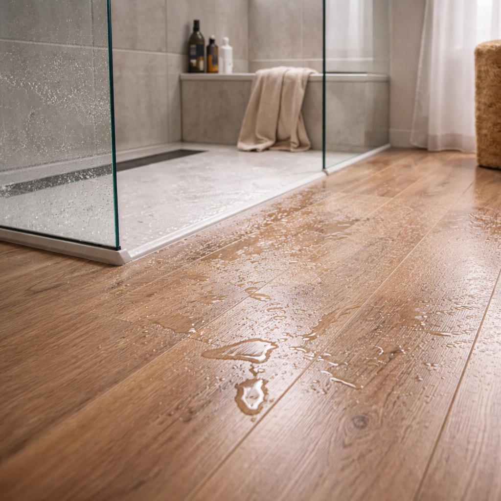 Winyle wodoodporne do łazienki - odporność na zachlapania